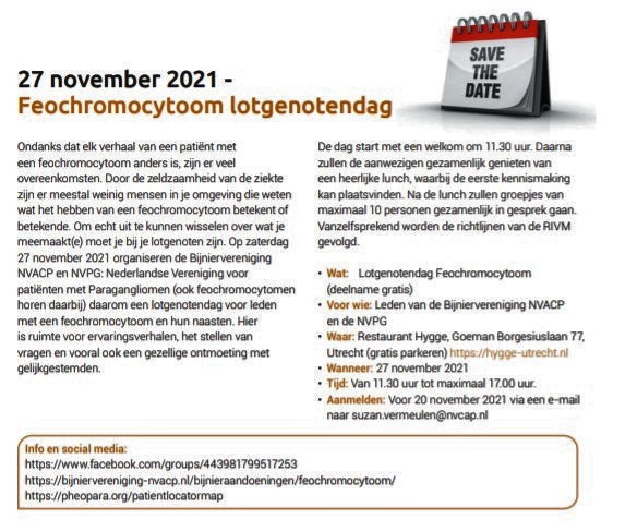 Feochromocytoom lotgenotendag