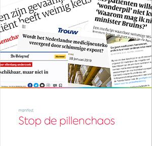 Patiëntenfederatie roept spelers op de medicijnmarkt op voor gezamenlijk overleg.
