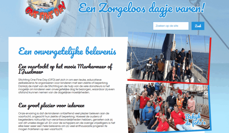 Herinnering: Jongerendag Zeilen met de bijniervereniging op 3 mei